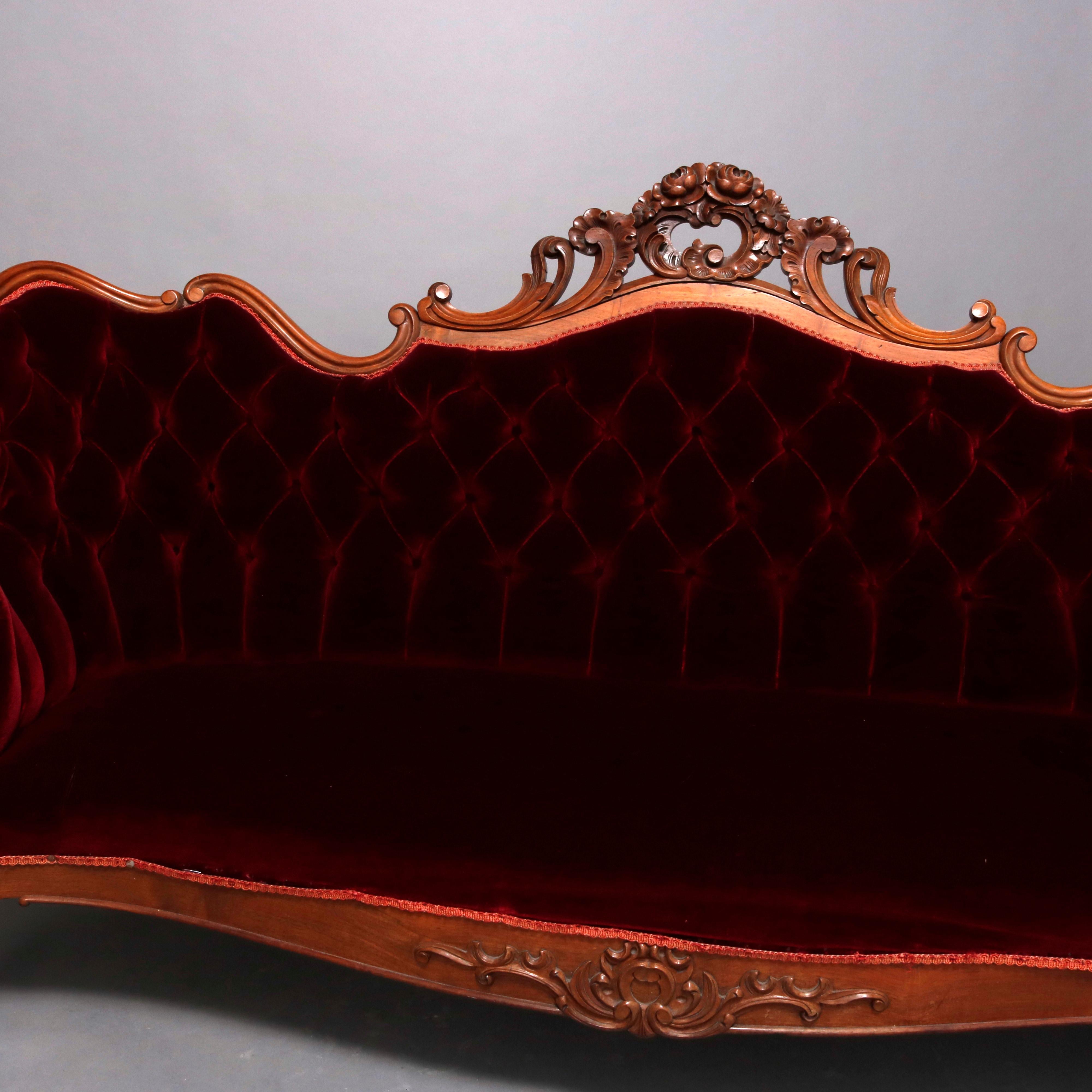 victorian velvet sofa