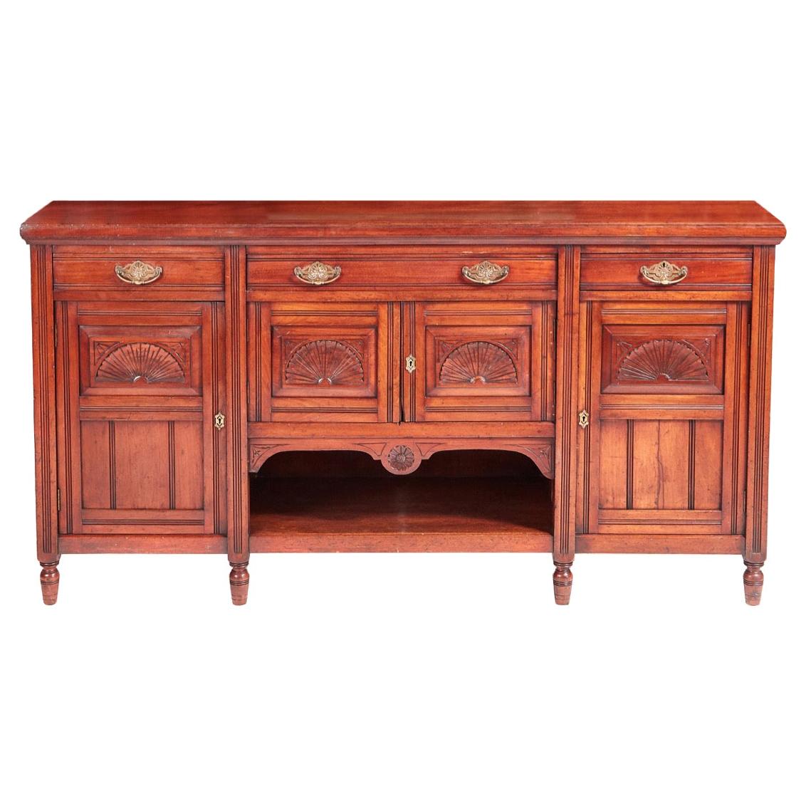 Antique Sideboard Credenza Gothic Victorian Green Man French Oak Carved