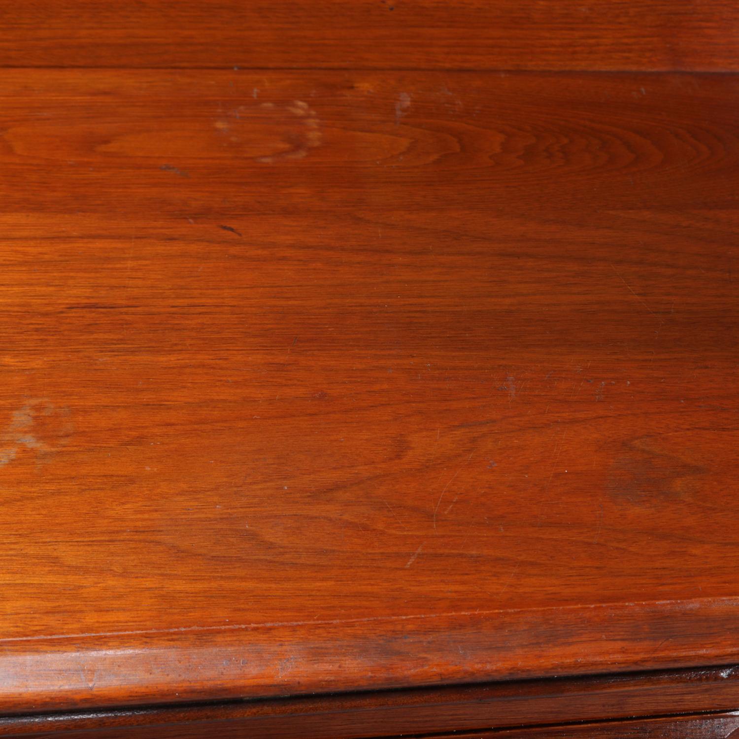 Antique Victorian Carved Walnut Three-Drawer Chest of Drawers, circa 1890 6