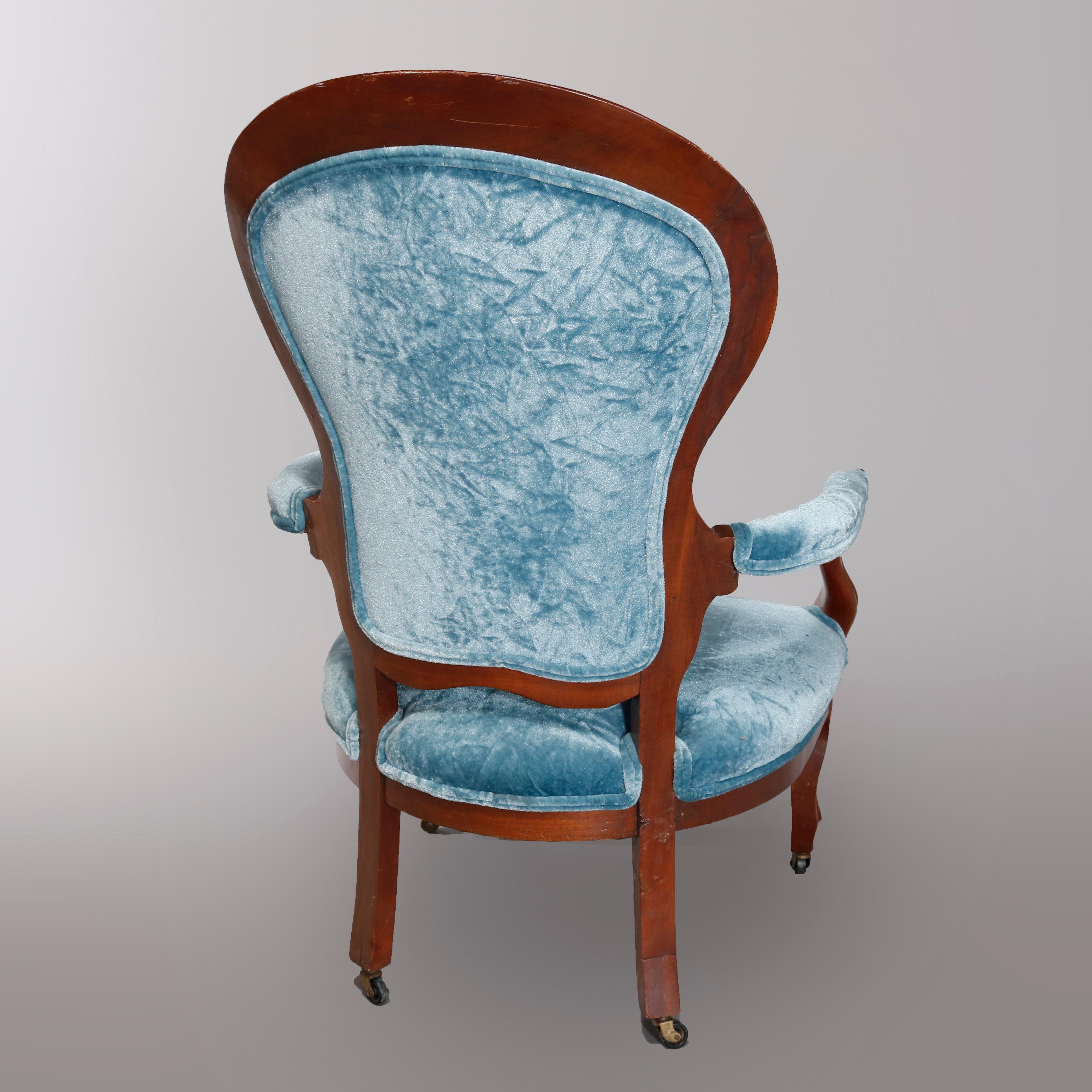 antique upholstered armchairs