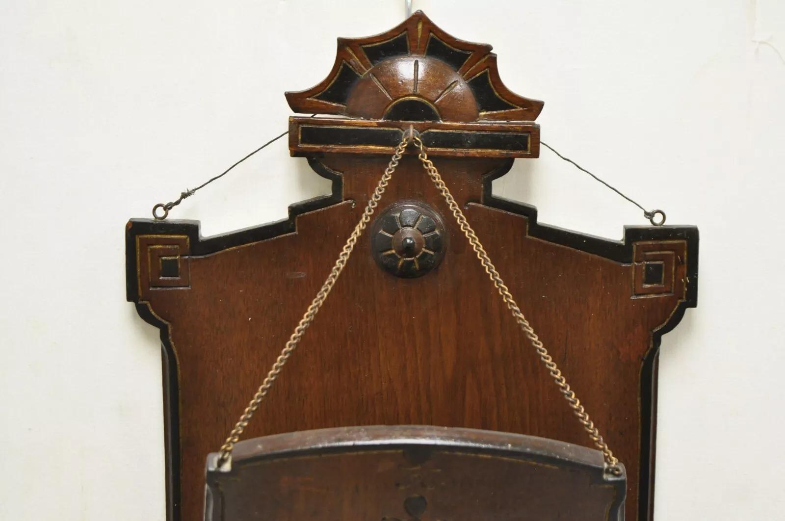 Antike viktorianische geschnitzt Nussbaum Wand hängenden Brief Mail-Dokumenten-Halter (19. Jahrhundert) im Angebot