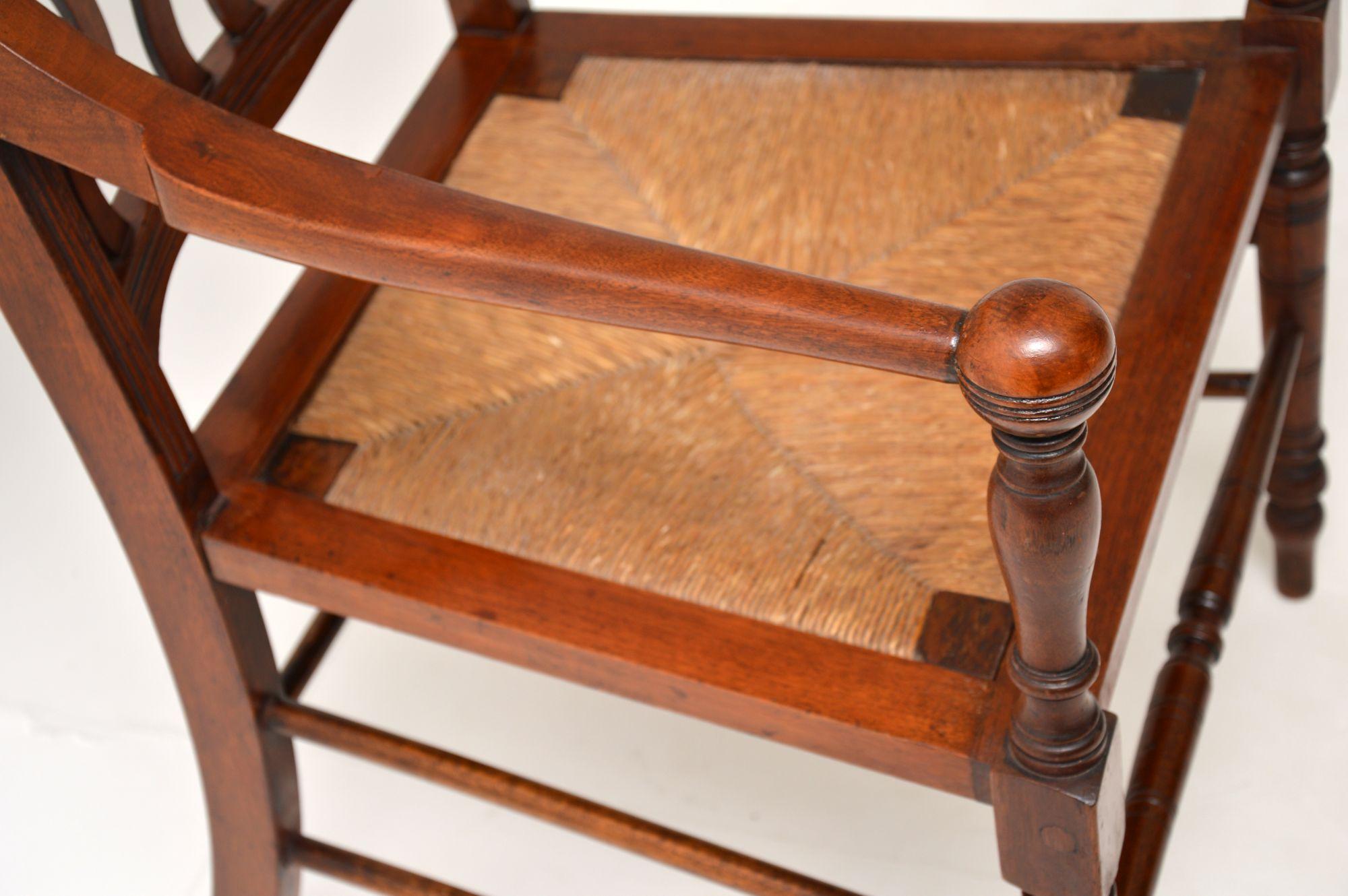 Antique Victorian Arts & Crafts Armchair / Desk Chair 1