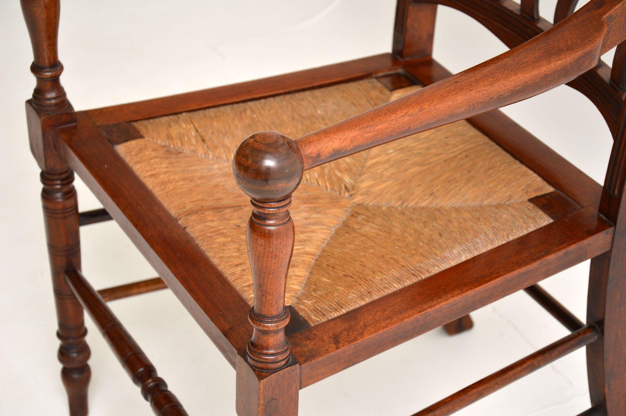 Antique Victorian Arts & Crafts Armchair / Desk Chair 2