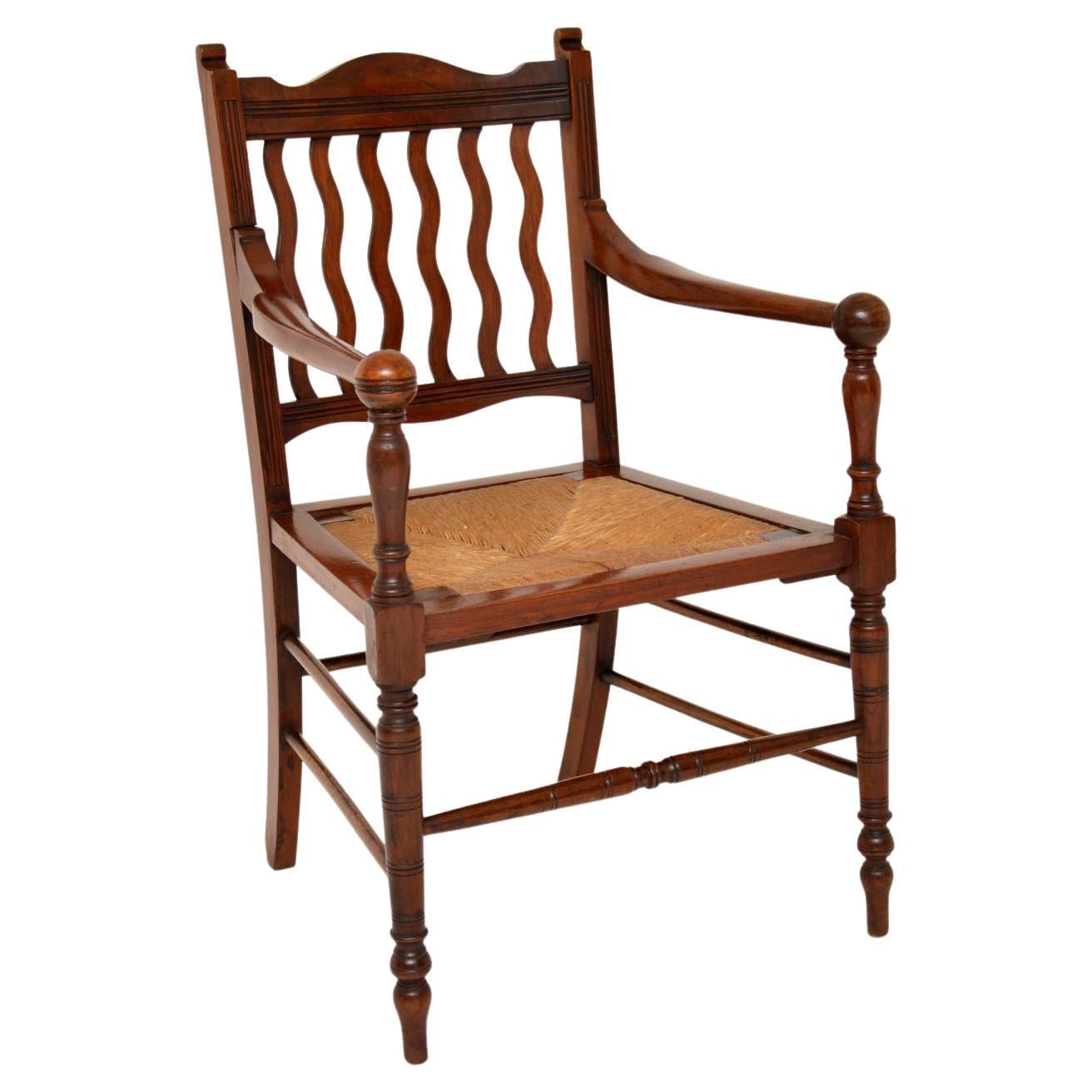Antique Victorian Carver Armchair / Desk Chair