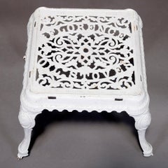 Antique Victorian Cast Iron Advertising Stand, Florence Oil Stoves, Circa 1880