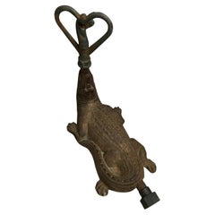 Antique Victorian Cast Iron Alligator/Crocodile Sprinkler Heart Sprinkling Head