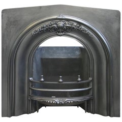 Antique Victorian Cast Iron Arched Fireplace Insert