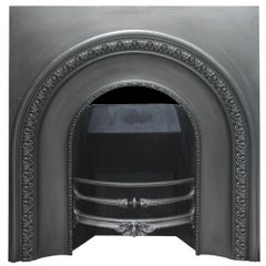 Antique Victorian Cast Iron Arched Fireplace Insert