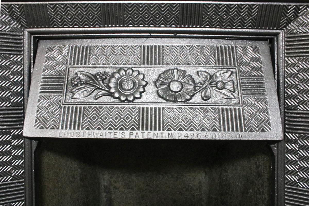 Antique Victorian Cast Iron Bedroom Fireplace In Good Condition In Manchester, GB
