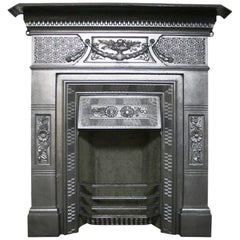 Antique Victorian Cast Iron Bedroom Fireplace