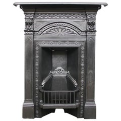 Antique Victorian Cast Iron Bedroom Fireplace