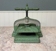 Antique Victorian Cast Iron Bookbinding Press Screw Nipping Press
