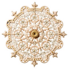 Antique Victorian Cast Iron Ceiling Rose Panel