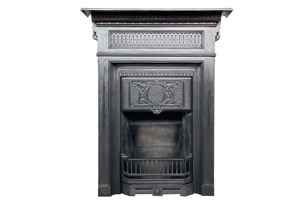 Antique Victorian Cast Iron Combination Fireplace For Sale at 1stDibs