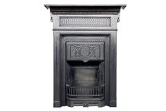 Antique Victorian Cast Iron Combination Fireplace