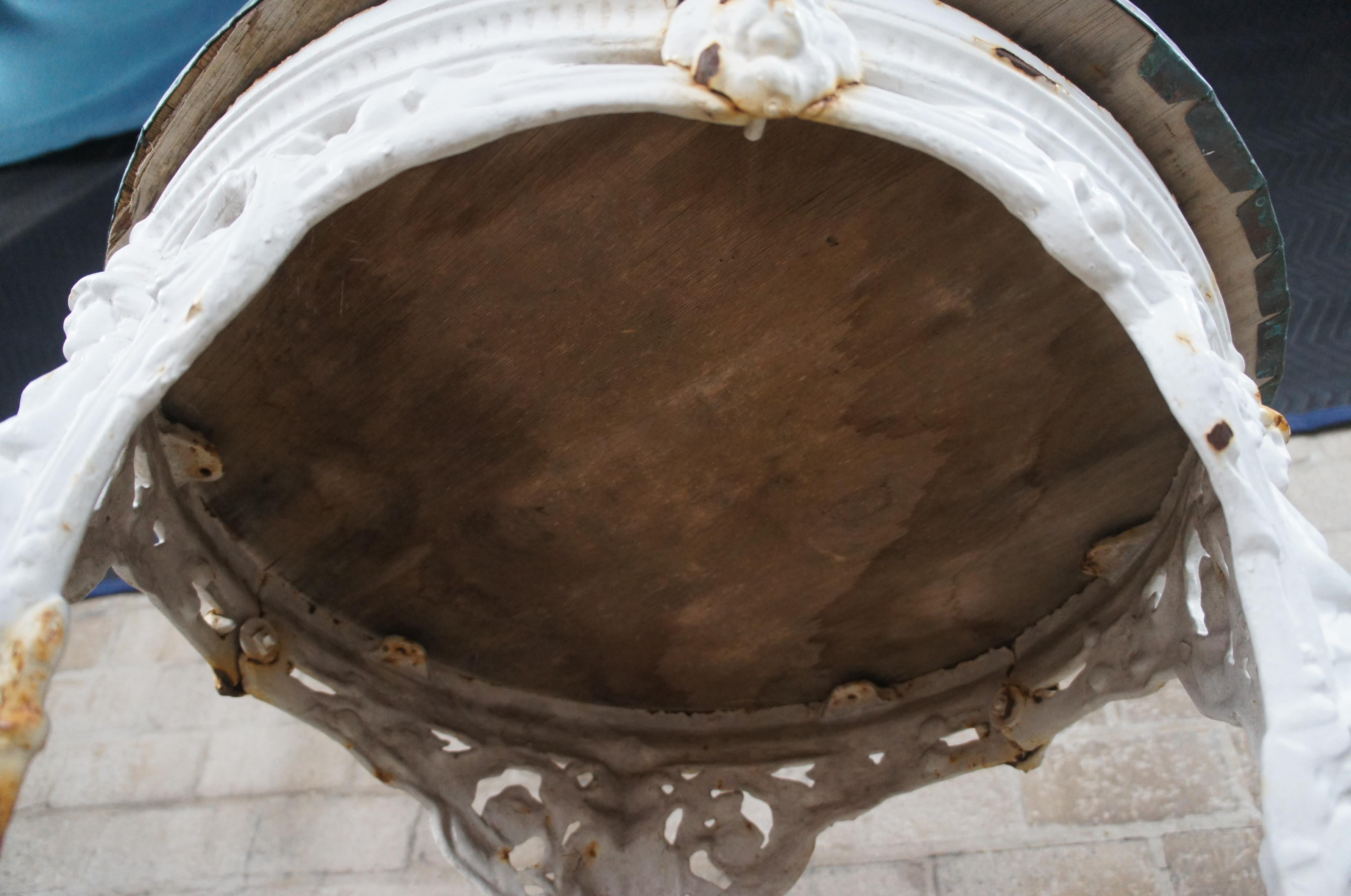 Antike viktorianische Gusseisen Kupfer Top Outdoor Garten Bistro Tisch 30