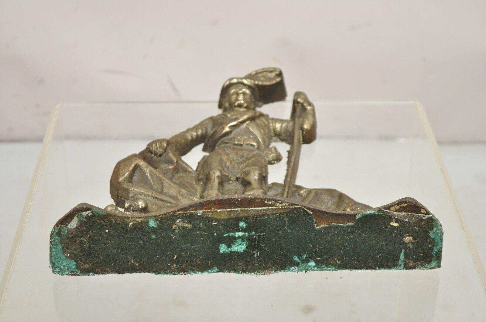Antique Victorian Cast Iron Figural Scottish Soldier Scotsman Door Stop 4