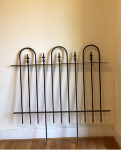 Antique Victorian Cast Iron Gate/Fence w/Fleur-di-Lis, 5 Panels Available