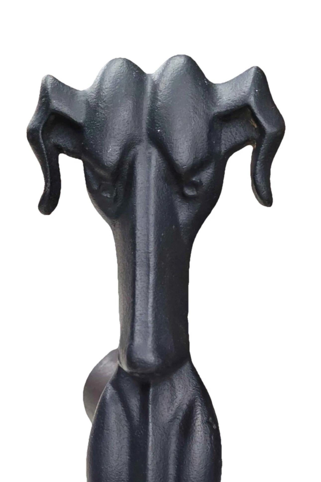 Antiguos morillos victorianos de hierro fundido ~ un par en Bueno estado para la venta en New York, NY