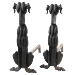 Andirons de metal