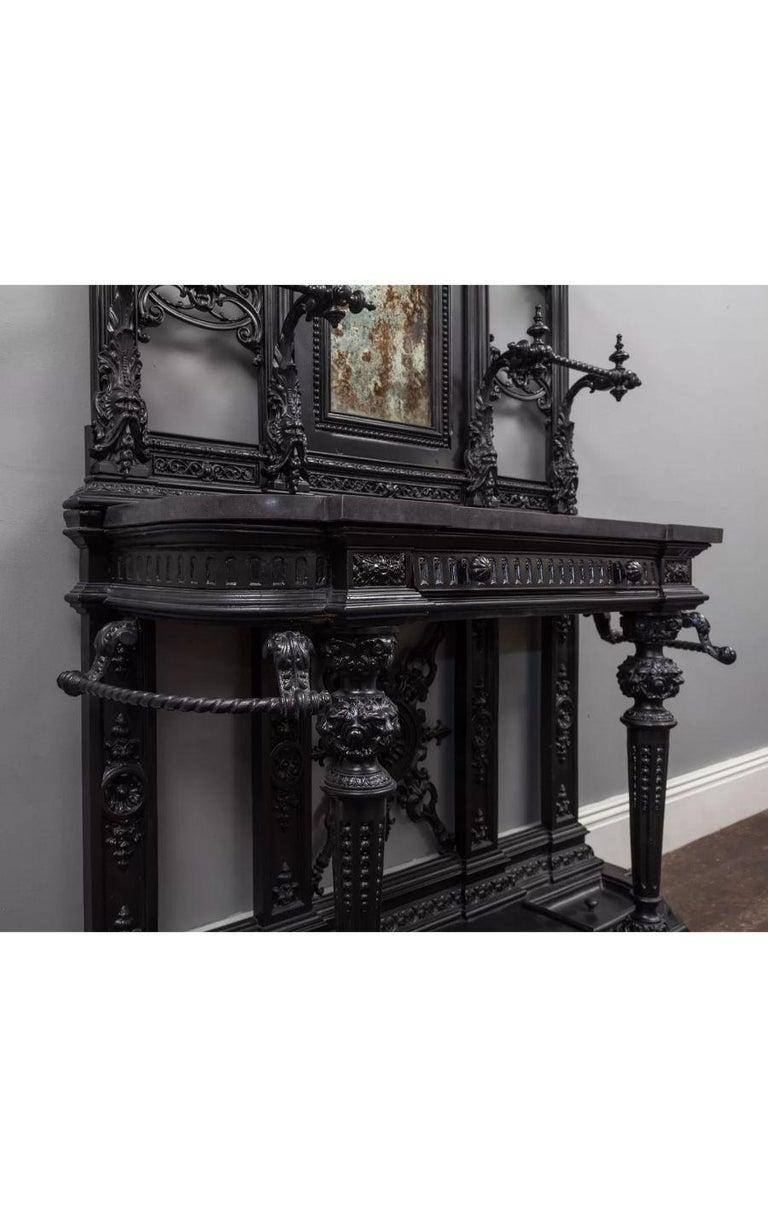 Antique Victorian Cast-iron Hall Stand by Coalbrookdale, circa 1890 For ...