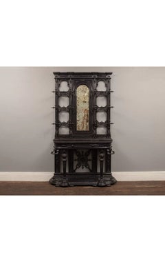 Antique Victorian Cast-iron Hall Stand by Coalbrookdale, circa 1890