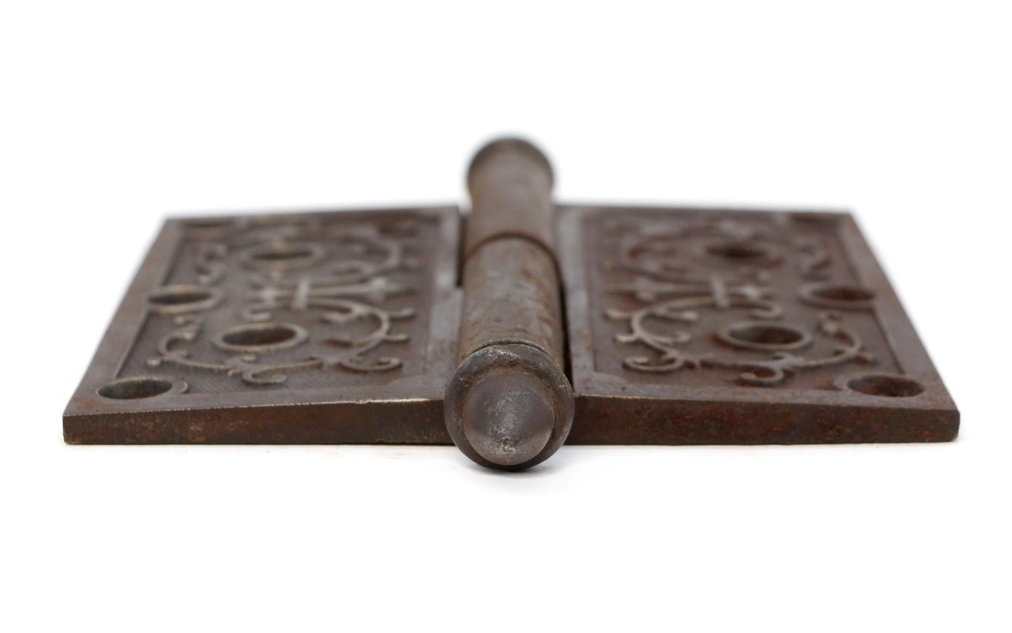 Bisagra de puerta de hierro fundido victoriana antigua Cantidad disponible Vaciado en venta