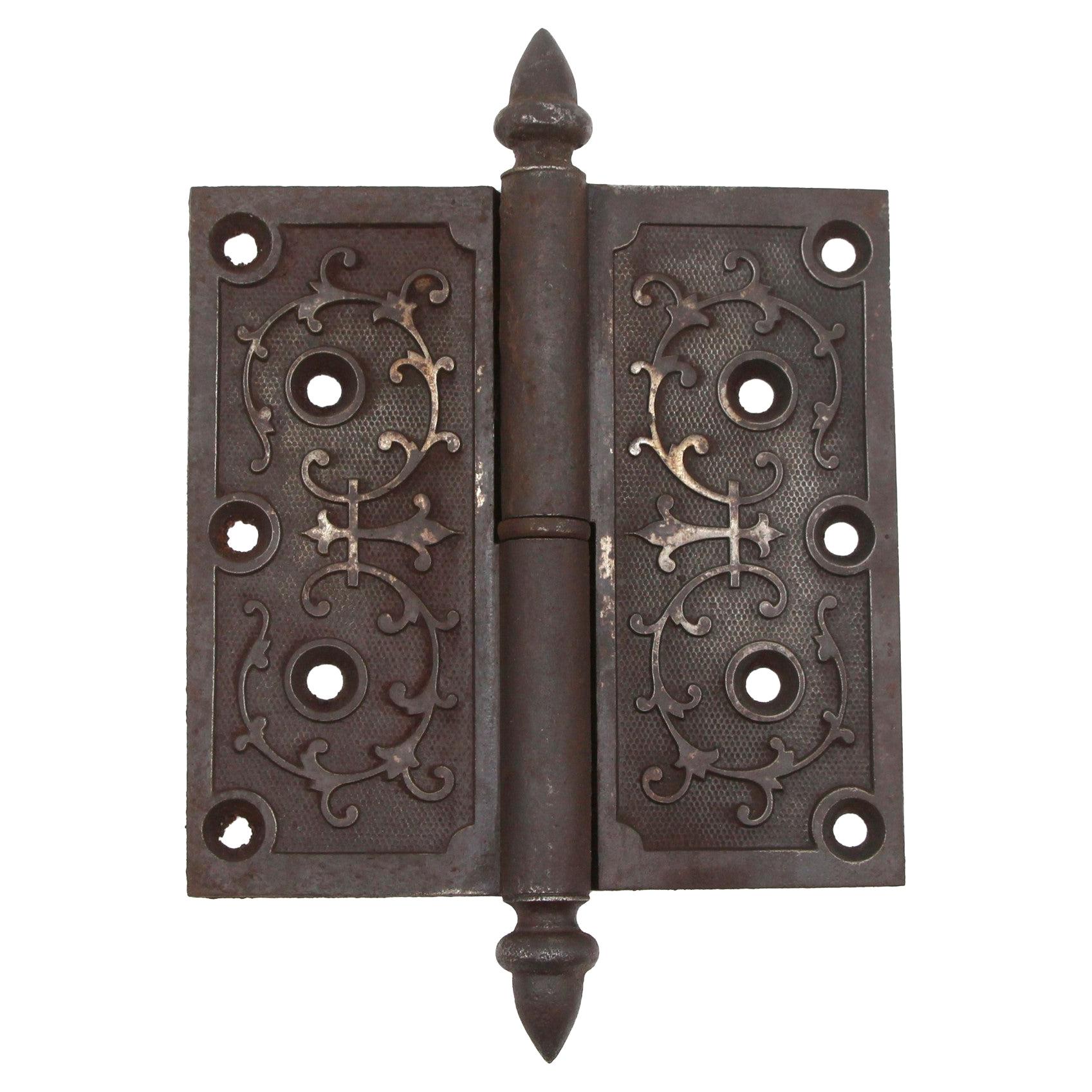 Bisagra de puerta de hierro fundido victoriana antigua Cantidad disponible