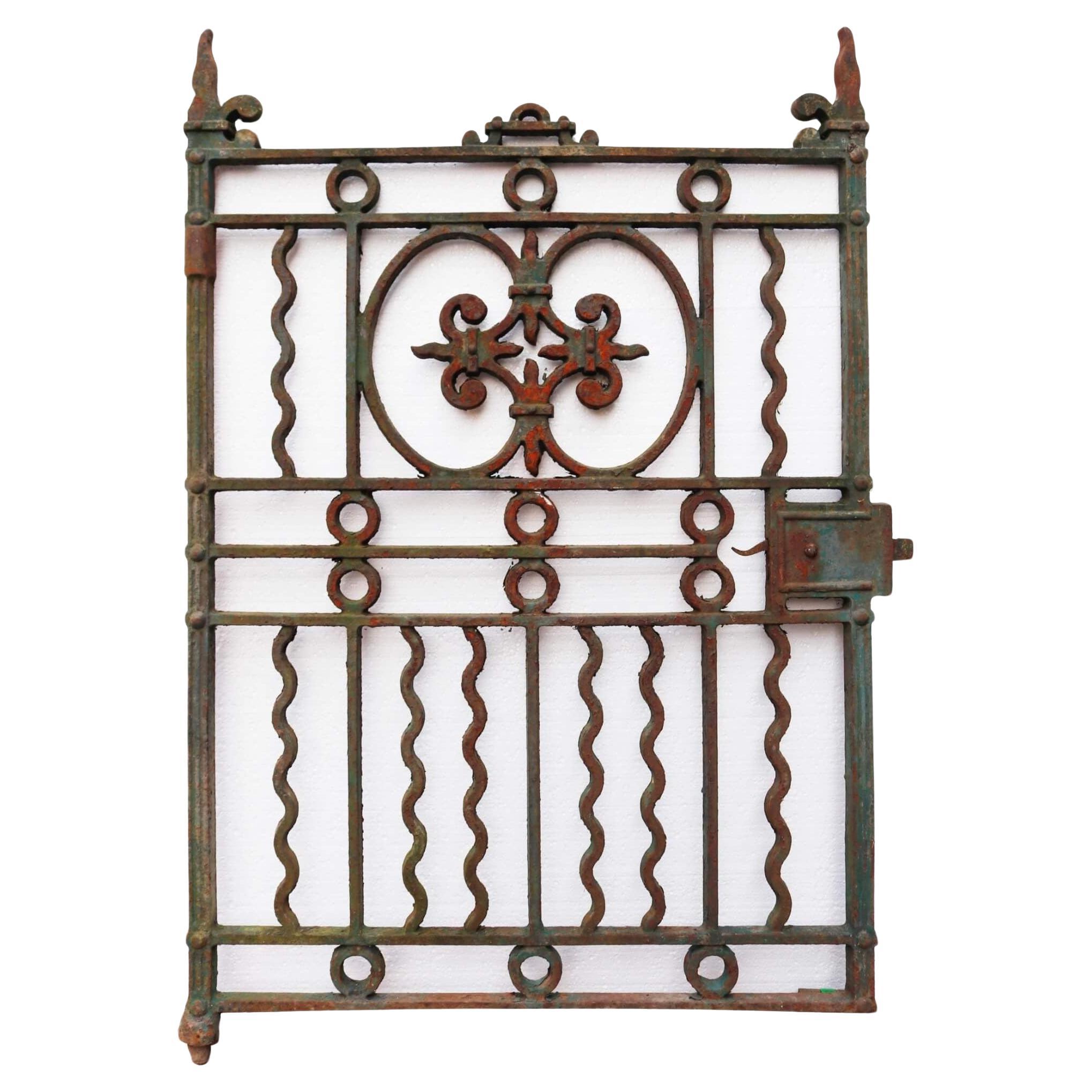 Antique Victorian Cast Iron Pedestrian Gate For Sale