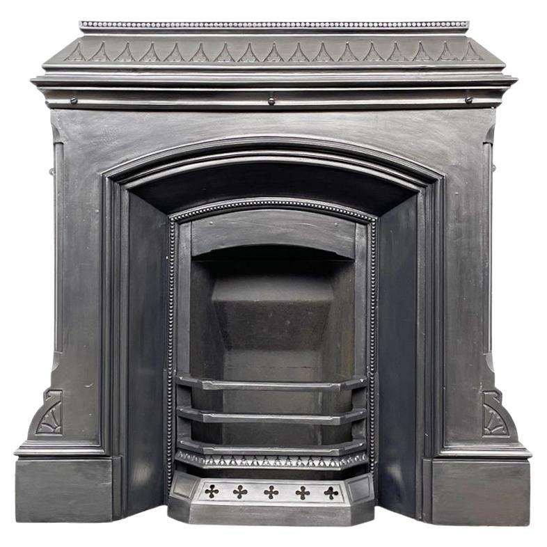 Antique Victorian Cast Iron School House Fireplace For Sale