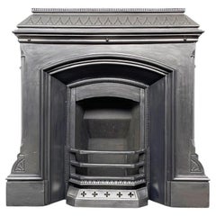 Antique Victorian Cast Iron School House Fireplace