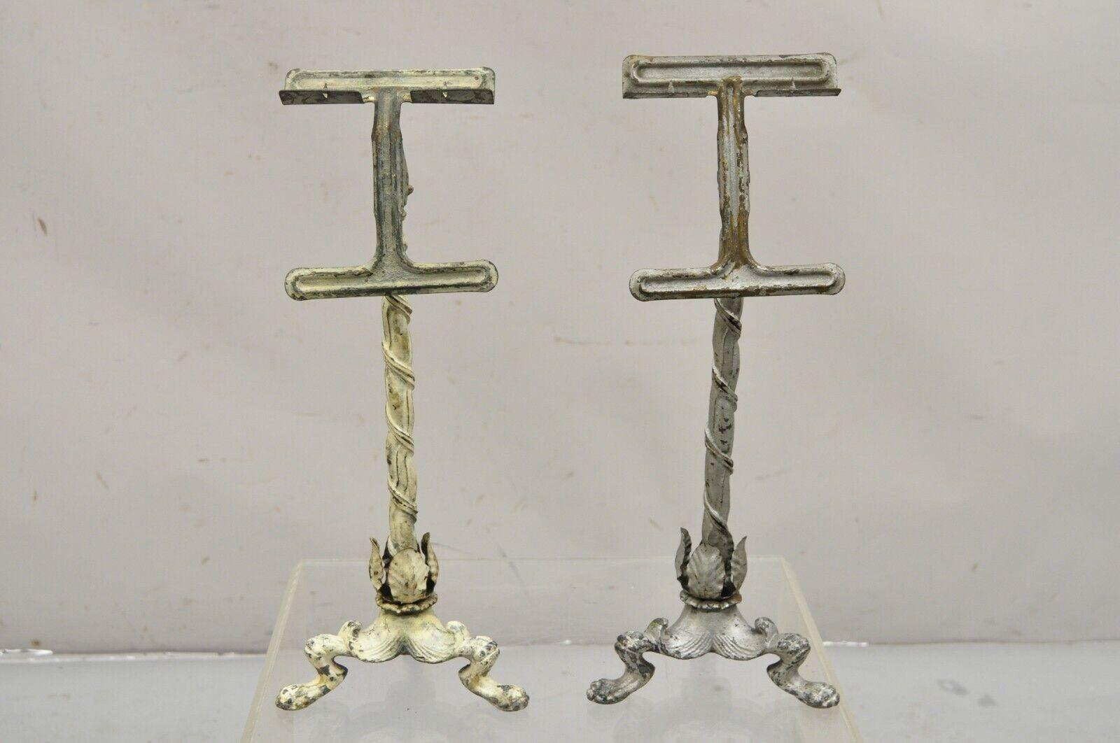 Antique Victorian Cast Iron Tripod Paw Feet General Store Retail Display - Pair For Sale 6
