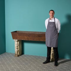 Antique Victorian Cast Iron Trough on Limestone Stands