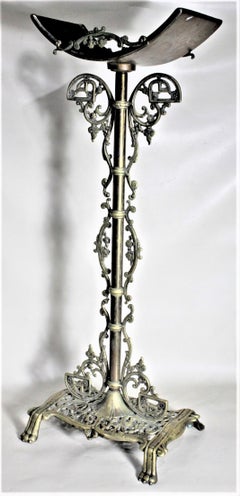 Antique Victorian Solid Cast Brass Fish Bowl, Aquarium or Terrarium Stand