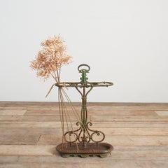 Antique Victorian Cast Wrought Iron Metal Umbrella Hallway Stand