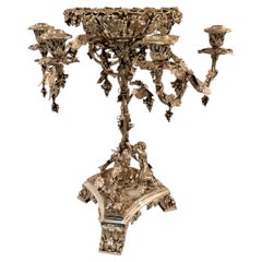 Antique Victorian centerpiece with candelabrum