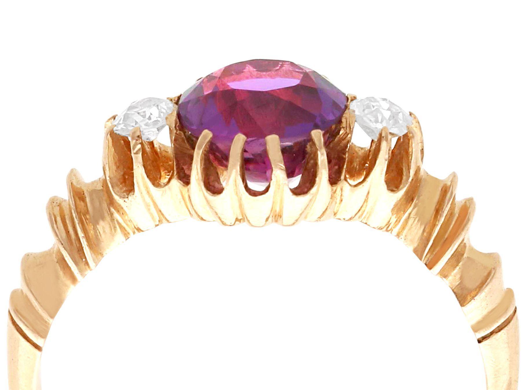 antique purple sapphire ring