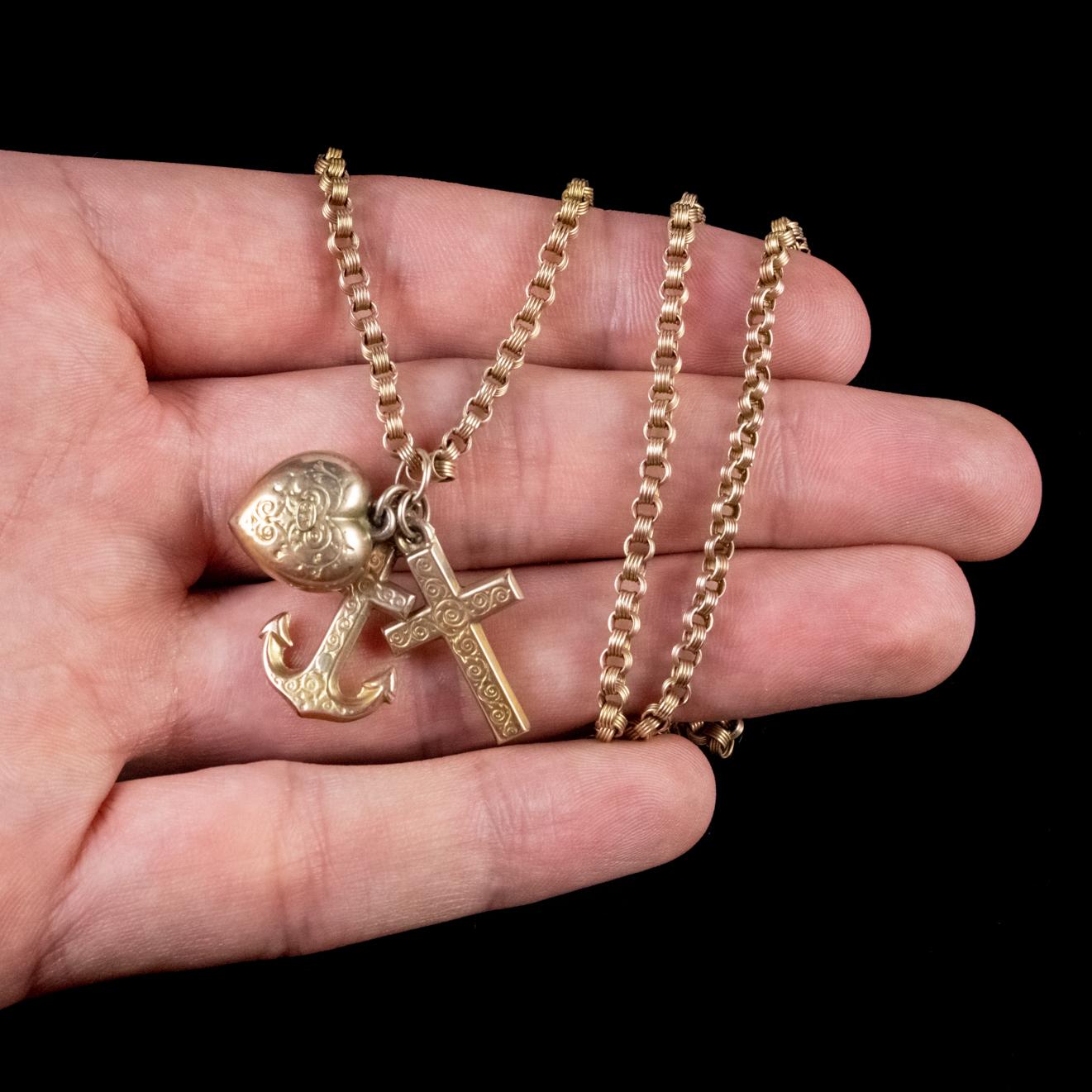 faith hope and charity pendant