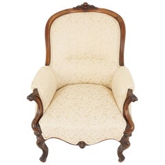 Antique Victorian Chair, Mahogany Framed Spoon Back Chair, Scotland 1880, B2083