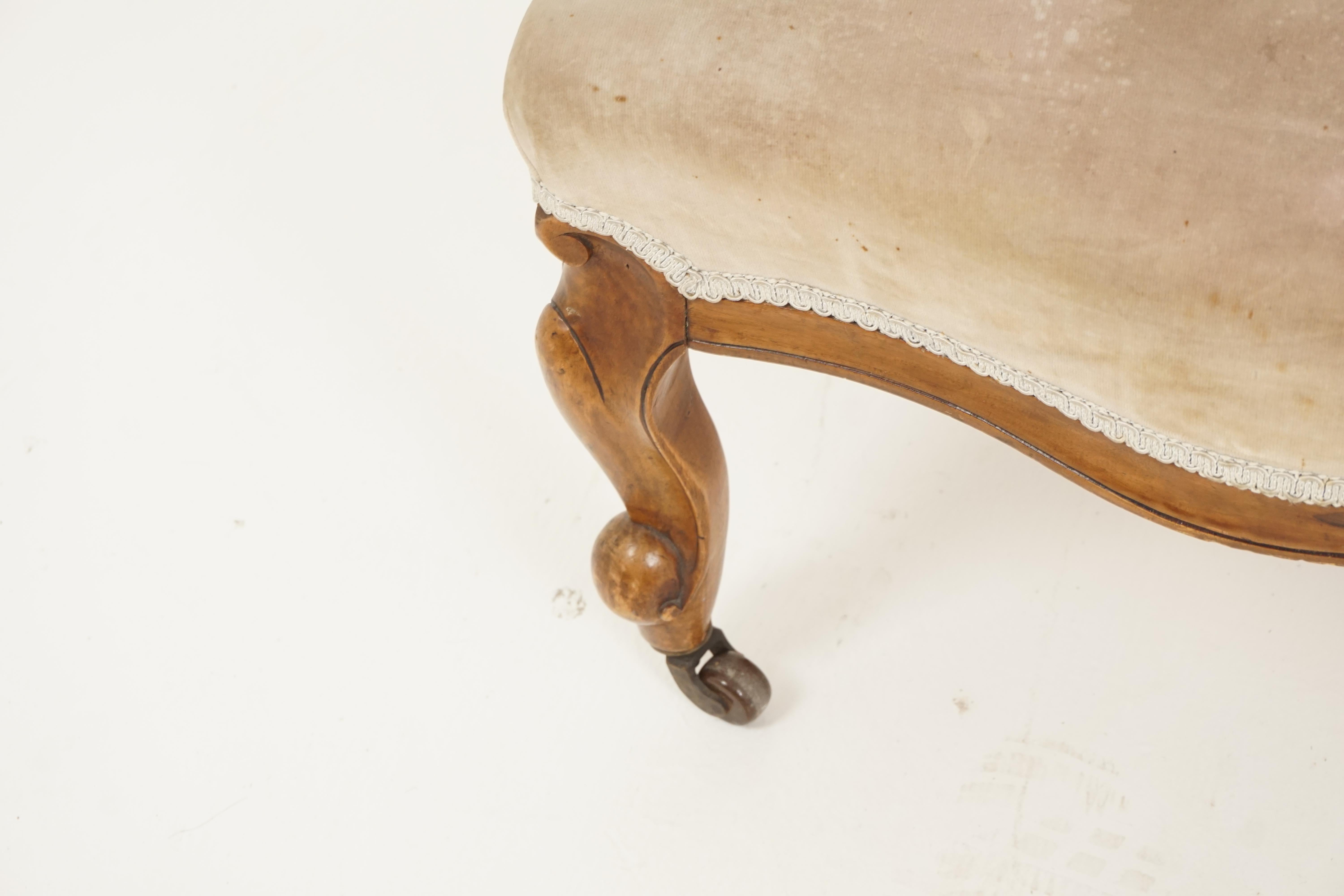 Late 19th Century Antique Victorian Chair, Walnut, Women's Parlour Chair, Scotland 1870, H283