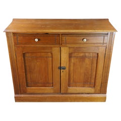 Antique Victorian Cherry Farmhouse Buffet Sideboard Console Cabinet Cupboard