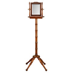 Antique Victorian Cherry Wood Gentlemens Shaving Stand