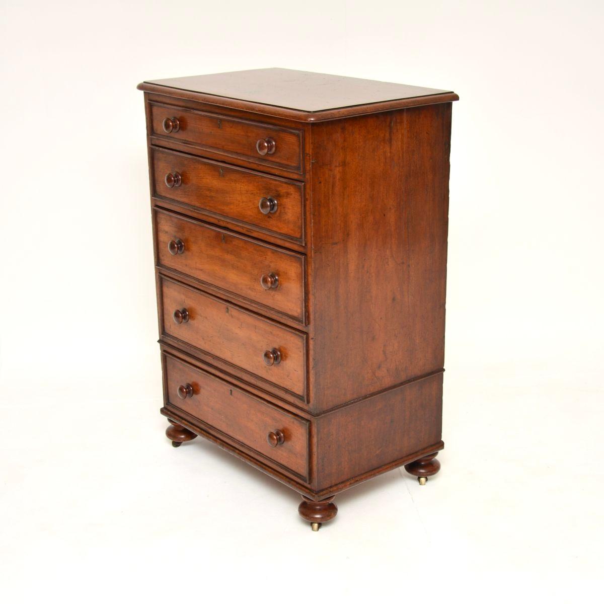 Wood Antique Victorian Chest of Drawers For Sale