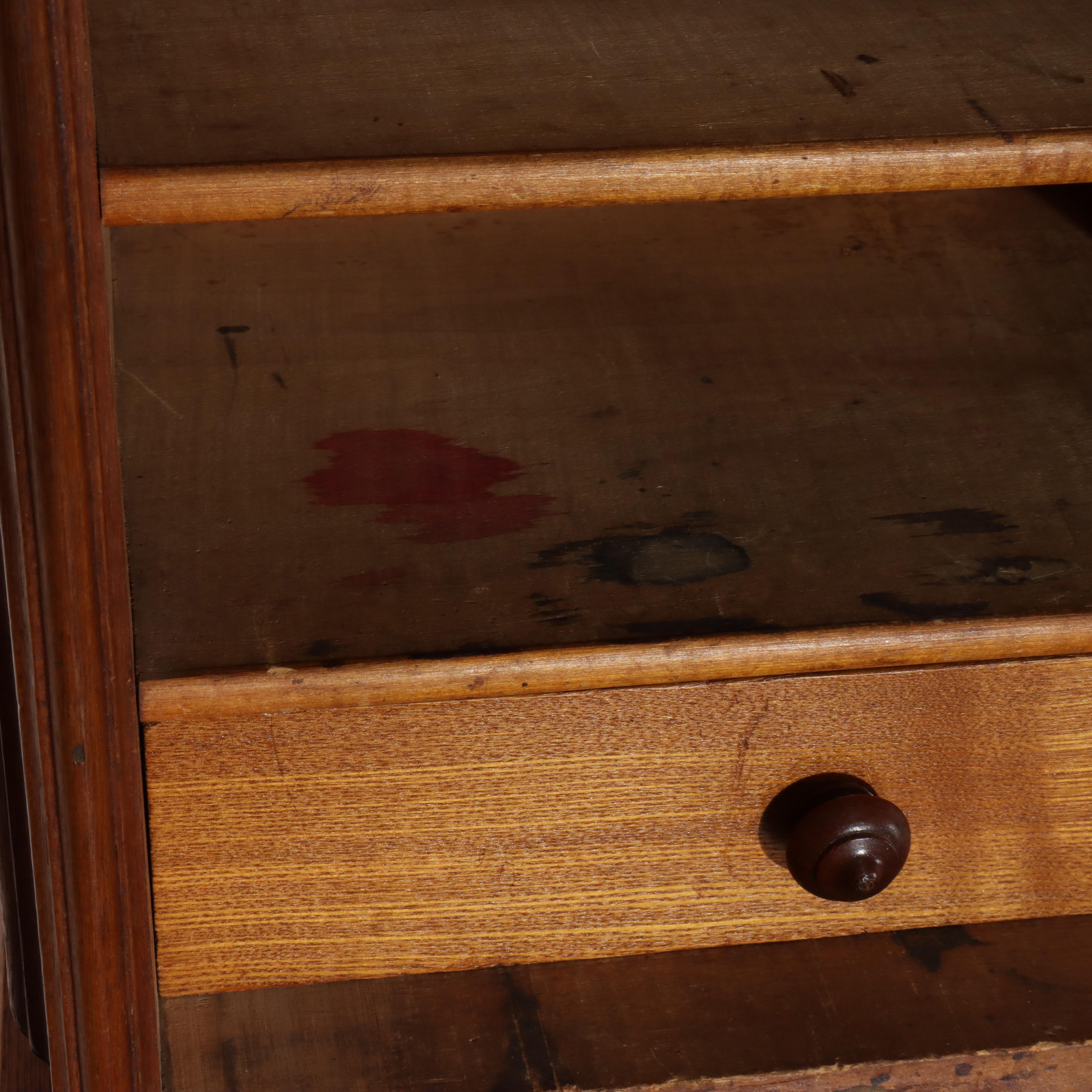 Ancien bureau victorien en châtaignier et noyer de style Plantation c1890 en vente 8