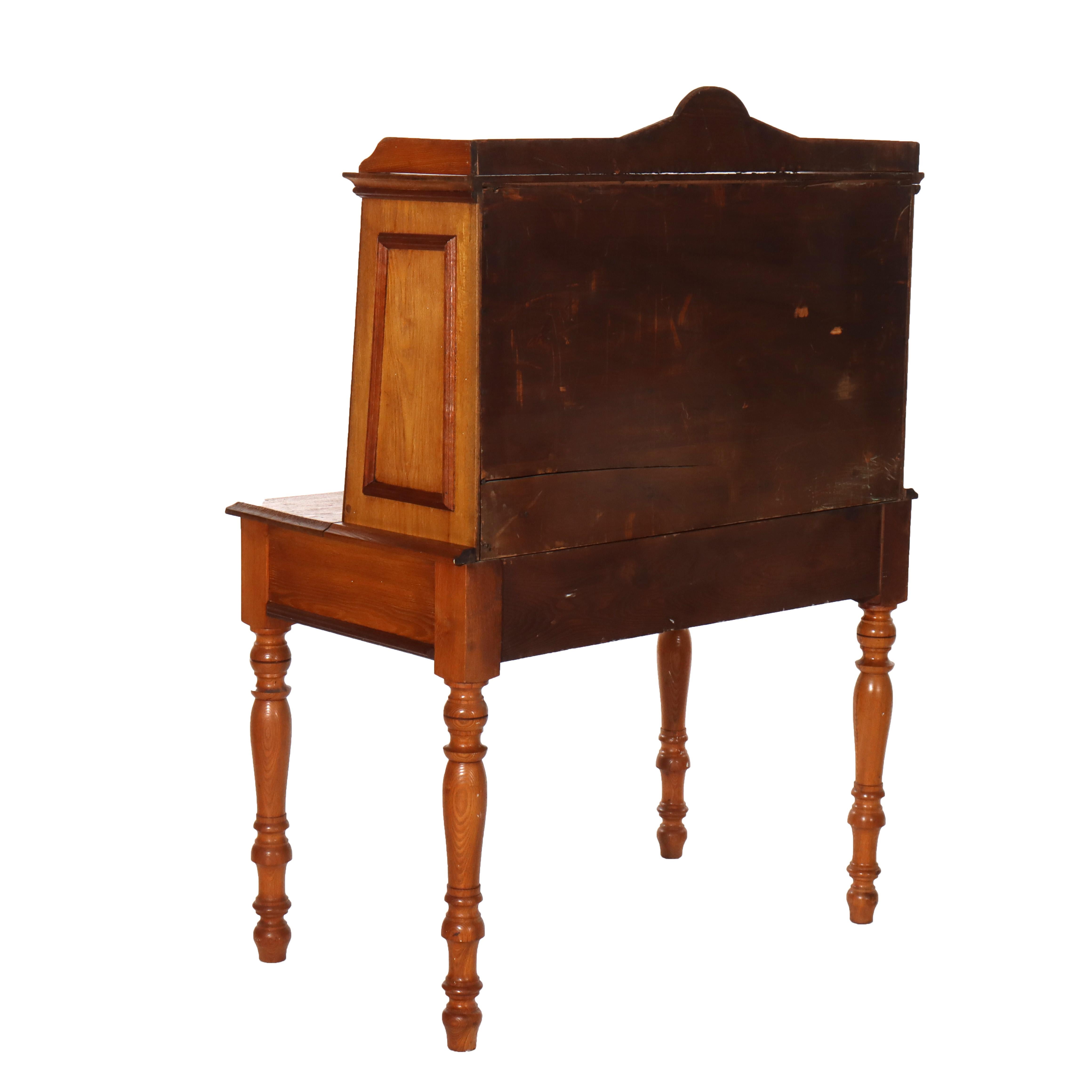 Ancien bureau victorien en châtaignier et noyer de style Plantation c1890 en vente 10