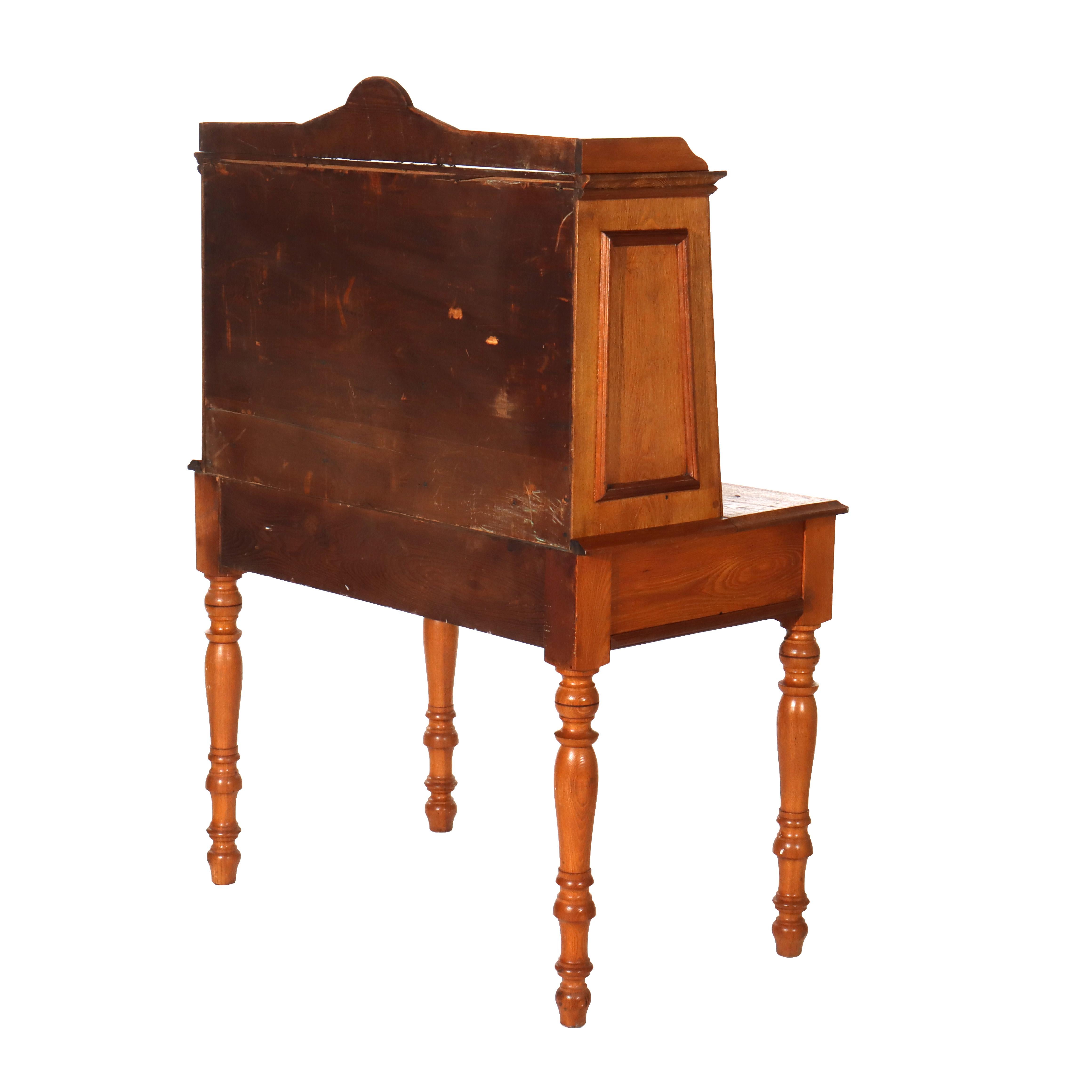 Ancien bureau victorien en châtaignier et noyer de style Plantation c1890 en vente 11