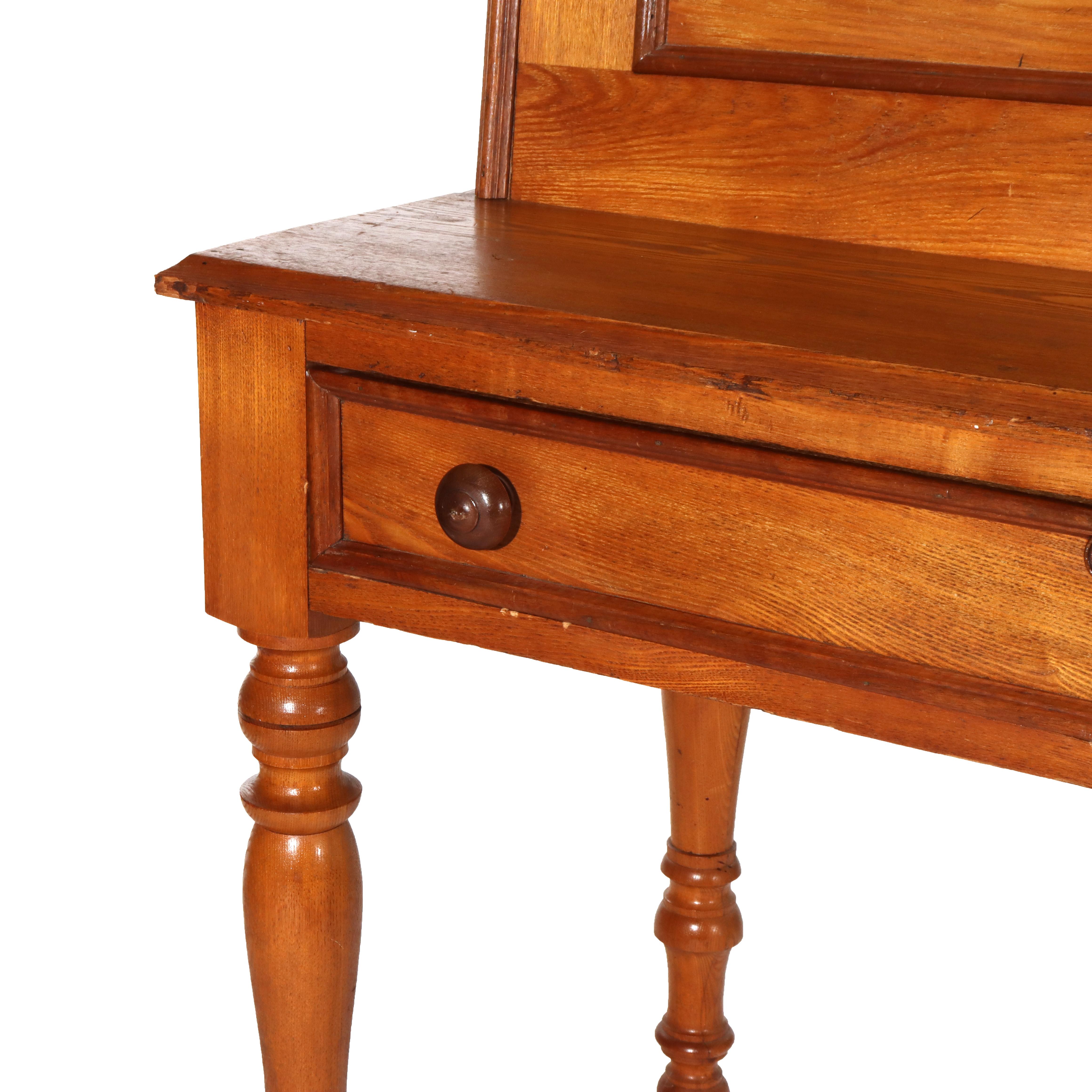 Châtaignier Ancien bureau victorien en châtaignier et noyer de style Plantation c1890 en vente