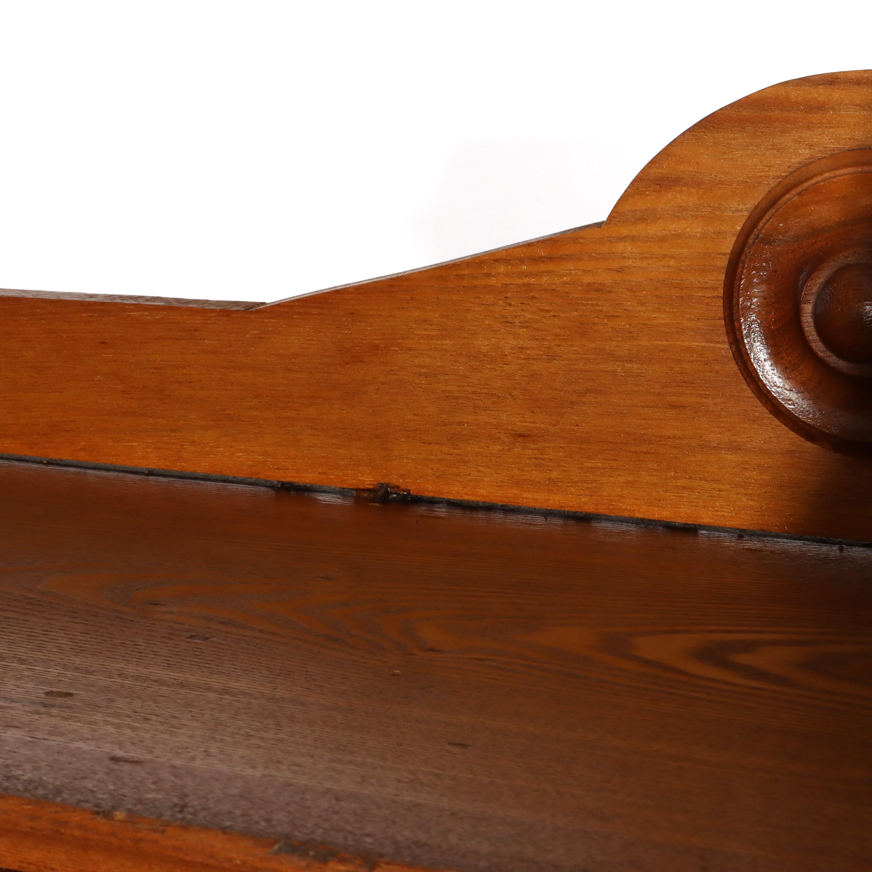 Ancien bureau victorien en châtaignier et noyer de style Plantation c1890 en vente 1