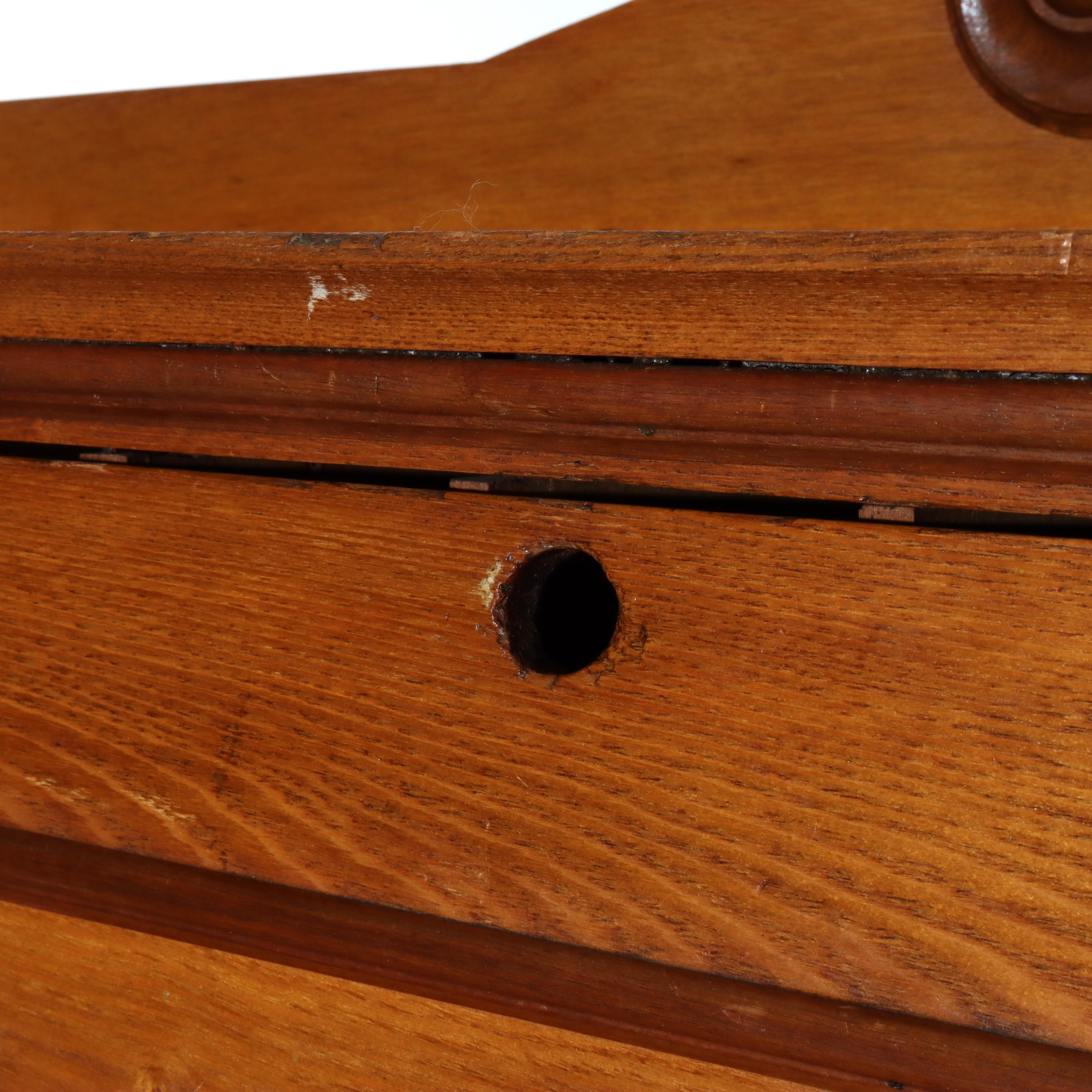 Ancien bureau victorien en châtaignier et noyer de style Plantation c1890 en vente 2