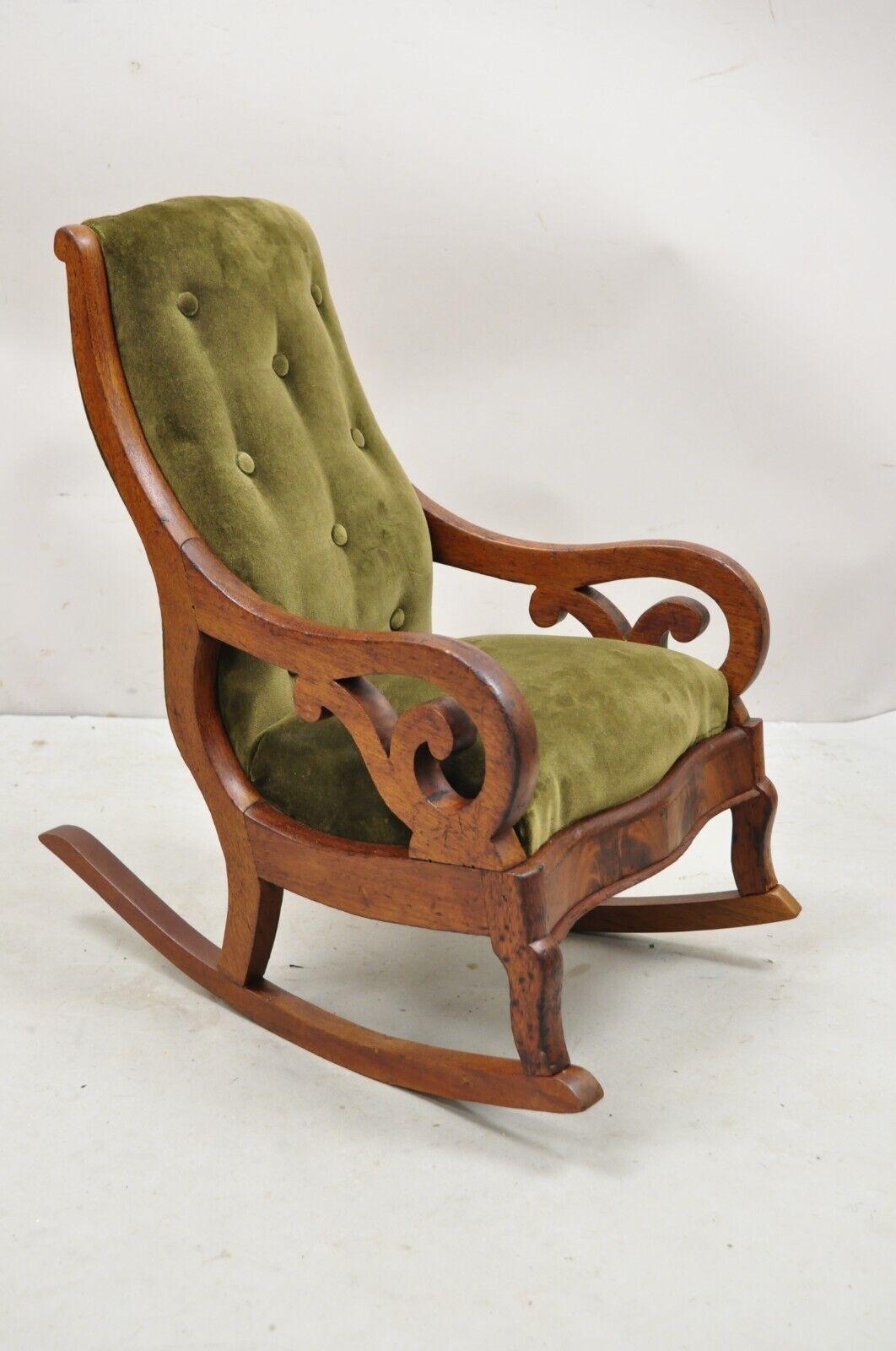 victorian upholstered rocking chair
